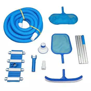 Набор для чистки бассейна Скиммерная сетка Пылесос Щетка Диспенсер Набор для ухода за бассейном с 4