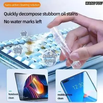 Набор для чистки клавиатуры компьютера щетка для чистки наушников ручка для чистки экрана спрей для чистки набор инструментов для чистки клавиш серый