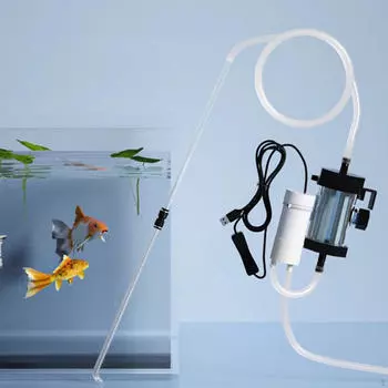Набор для чистки песка в аквариуме, средство для удаления грязи и отходов, простая установка, мощное всасывание, моющийся USB-насос 3M Hose