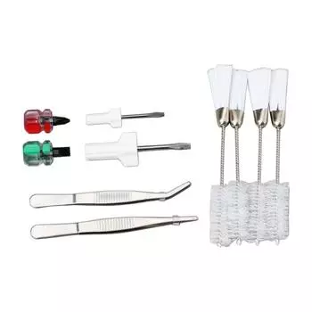 Набор для чистки швейной машины 10 шт. с щеткой для удаления ворса, плоские крестообразные отвертки, пинцет, мини-отвертка для домашнего использования