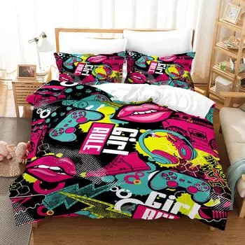 Набор для цифровой печати Game 3D, комплект из трех предметов: пододеяльник GB-Single135cm200cm 2pcs