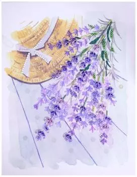 Набор для декора бусинами MIYUKI, часть 20, цветочный декор, серия 12 месяцев, лавандовый июль BHD-136