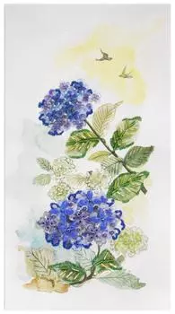 Набор для декора из бисера MIYUKI, часть 18, серия «12 месяцев сезонных изменений, наблюдаемых в цветах и птицах», июнь, гортензия/ласточка BHD-122W