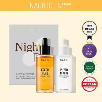 Набор для дневного и ночного ухода за кожей: сыворотка 50мл и отбеливающая эссенция 50мл