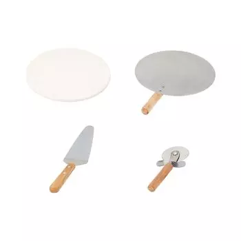 Набор для духовки Takeda Corporation Pizza Kit / [4 пиццы] PZKT-4S Белый/Серебристый