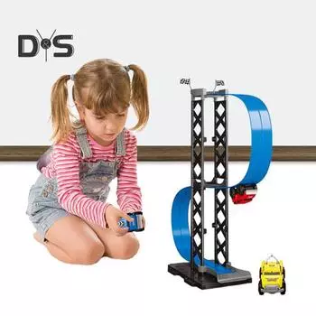 Набор для гоночных треков с антигравитационными машинами, гоночные магнитные треки, строительные игрушки, развивающие инерционные машинки-головоломки, сборные треки для малышей, мальчиков и девочек A