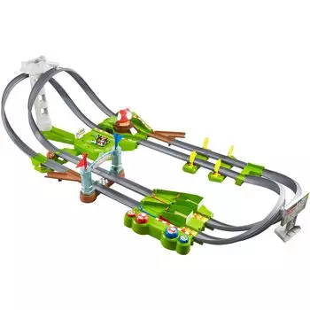 Набор для гонок Mario Kart Circuit от Hot Wheels для детей от 5 лет и старше. 1 машинка Марио и 1 Йоши GCP27 [включает машинку]