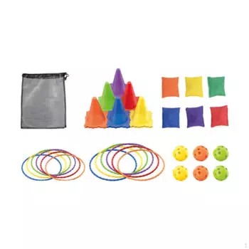Набор для игры в метание мешочков с фасолью, карнавальный набор, кольца для игр на заднем дворе для спортивных тренировок, дня рождения