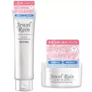 Набор для интенсивного ухода за кожей спины и ягодиц от прыщей Jewel Rain AC Body Gel 60 г Мягкое отшелушивающее мыло для тела 150 г Поставка Без добавок Натуральные ингредиенты