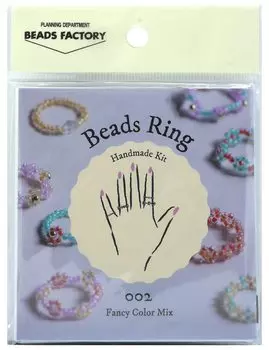 Набор для изготовления колец из бисера MIYUKI, микс необычных цветов BFK-590