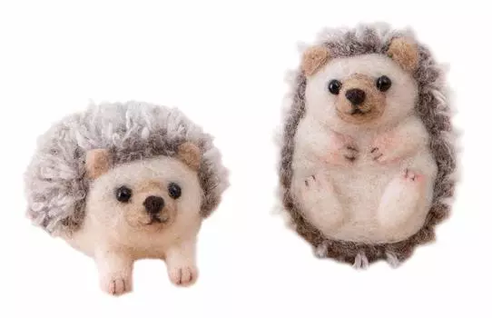 Набор для изготовления ёжиков из шерсти Hamanaka, фетр, H441-549