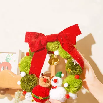 Набор для изготовления рождественского венка, рождественская гирлянда, настенная подвеска для входной двери, рождественское украшение