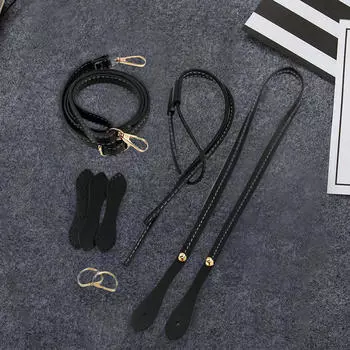 Набор для изготовления ручек для сумок D-образные кольца для ремонта коричневый