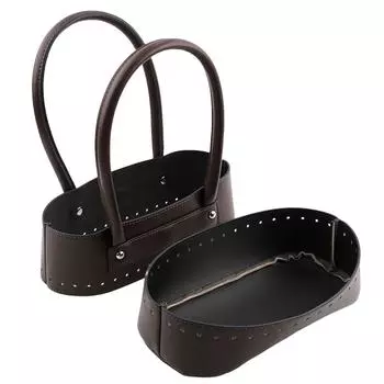 Набор для изготовления сумок из искусственной кожи, дно сумки, модные ручки для сумок, аксессуары для сумок ручной работы для вязания крючком кофейный