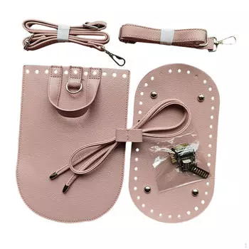 Набор для изготовления сумок, вязание крючком снизу, швейные поделки, проекты с аппаратными лямками для DIY розовый