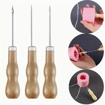 Набор для изготовления свечей своими руками, дырокол, круглое отверстие, конус, ручная дрель для вязания крючком, силиконовая форма, игла для пробивки свечей своими руками A