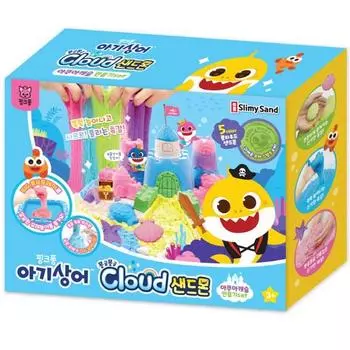 Набор для изготовления замка Baby Shark Cloud Sandmon Aqua, разноцветные, популярные корейские игрушки