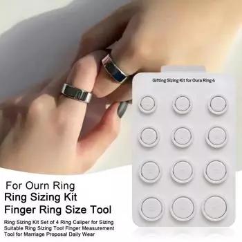 Набор для измерения размера колец Yousheng, набор из 4-х кольцевых штангенциркулей для измерения размера, подходящий инструмент для измерения размера кольца, инструмент для измерения пальца для предложения руки и сердца, повседневная одежда 1 Set