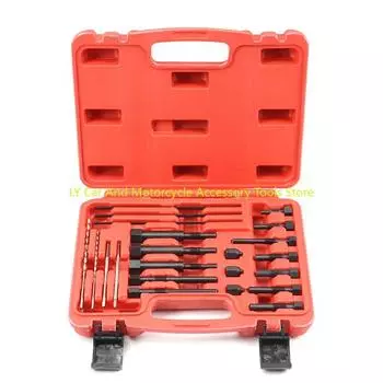 Набор для извлечения нагревательного элемента свечи накаливания, извлечение электродов свечи накаливания, набор инструментов для извлечения поврежденных деталей автомобиля красный