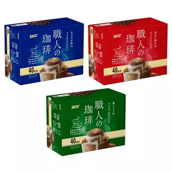Набор для капельного кофе UCC Artisan Coffee 40 чашек x 3 вида 1 [Набор продуктов] (120 чашек) (Особый, Богатый, Мягкий, каждый)