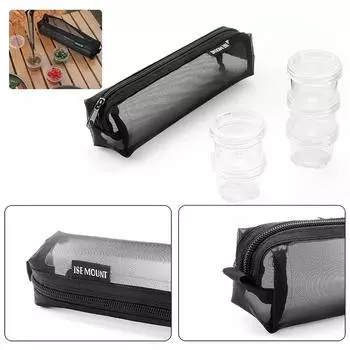 Набор для кемпинга, набор специй с 5 бутылками для приправ, портативный дорожный контейнер для специй, сумка для хранения приправ, сумка для хранения приправ для пикника, приготовления барбекю CHINA