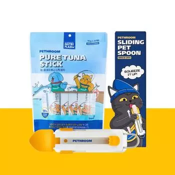 Набор для легкого кормления собак и кошек Churuspoon + палочка из чистого тунца (Тунец_20ea) набор 1SET