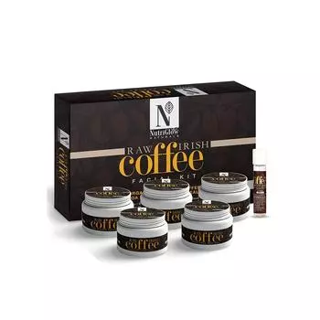 Набор для лица NutriGlow Natural s Raw Irish Coffee отшелушивает омертвевшую кожу 8,8+0,3 унции 8.8 oz + 0.3 fl oz