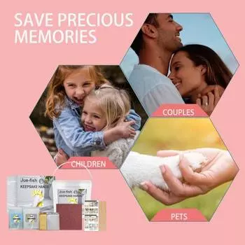 Набор для литья, креативный, неаллергенный, с стержнями, набор для 3D-литья, набор для лепки рук и ног для младенцев, набор для 3D-литья на День святого Валентина белый