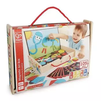 Набор для магнитного творчества Hape 30 x 23 x 6 см для детей от 3 лет, деревянная игрушка E1631