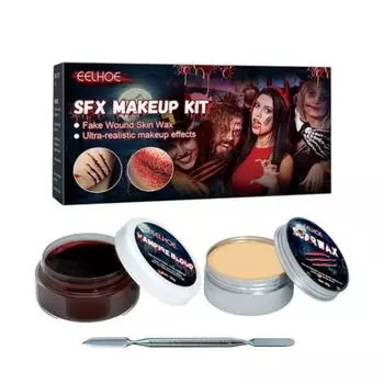 Набор для макияжа EELHOE SFX, воск для шрамов, сценический набор для Хэллоуина, имитация ран на коже, набор для вечеринки с кровью, спецэффекты, 1 набор, 1 предмет