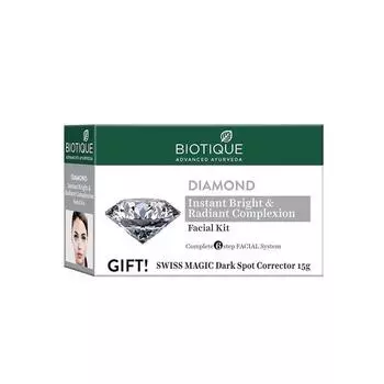 Набор для мгновенного сияния и придания сияния лицу Biotique Diamond, 65 г