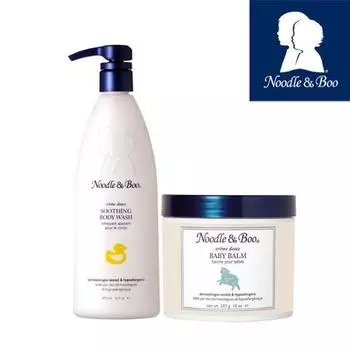Набор для мытья посуды Noodle & Boo большой емкости 473мл + детский бальзам 283г, корейская косметика