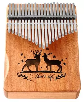 Набор для начинающих PERDIN Kalimba, 21 клавиша, настроенные японские ноты, в комплект входит вводная книга, футляр, гравированный музыкальный инструмент Kalimba