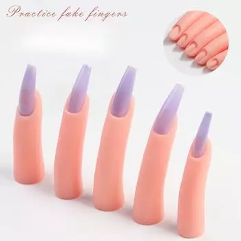 Набор для наращивания ногтей из силикона для отработки навыков наращивания пальцев на магнитной присоске
