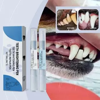 Набор для отбеливания зубов домашних животных, чистка зубов для удаления зубного камня и налета 6 мл