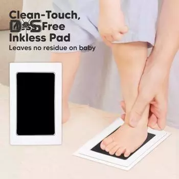 Набор для отпечатков лап домашних животных Чистый сенсорный чернильный коврик Простой в использовании Неприлипающий Не оставляет чернил Безопасный Не пачкает Быстросохнущий чернильный коврик для отпечатков лап домашних животных чёрный