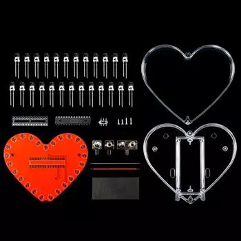 Набор для пайки RGB светодиодов в форме сердца для студентов и начинающих для Дня святого Валентина и Дня матери. Подарки ручной работы.