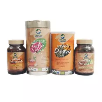 Набор для повышения иммунитета (90 кап + 100 г + 100 г + 90 кап), Immunity Booster Pack, Organic Wellness