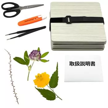 Набор для прессования цветов с инструкцией для начинающих цветочных растений Пресс для уличного использования Влагопоглощение и пинцет Руководство, Пресс, Образец, Обучение, Доска,