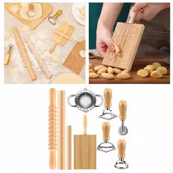 Набор для приготовления ньокки с инструментами для пасты и скалкой для домашней готовки 6 Pieces