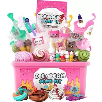 Набор для приготовления слайма из мороженого, слайма из масла, глина, игра «сделай сам», ручная работа, безвкусный, легкий, ручная работа, образовательный, для начинающих, для девочек и мальчиков, для дня рождения, праздника, Рождества