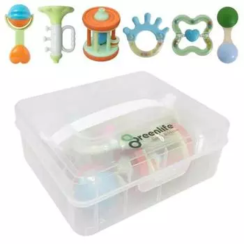 Набор для прорезывания зубов Green Life Rattle из 6+коробок для хранения корейских детских игрушек