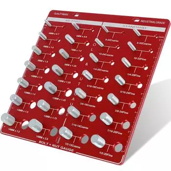 Набор для проверки резьбы гаек и болтов. Измерительный инструмент для точной резьбы гаек, болтов и винтов 28/34.