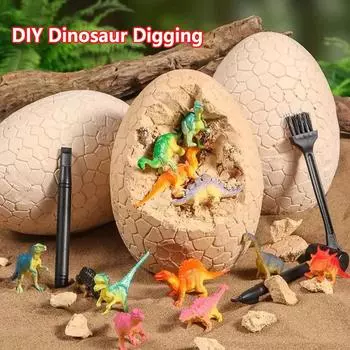 Набор для раскопок Dino Egg Smashers, уникальные динозавры в большом яйце, STEM-игрушки для мальчиков 5 лет, сувениры для пасхальной вечеринки и поделки с динозаврами one set