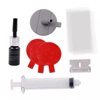 Набор для ремонта лобового стекла автомобиля своими руками, набор инструментов для ремонта царапин на лобовом стекле автомобиля, сколов, трещин, защитные наклейки на дверные ручки