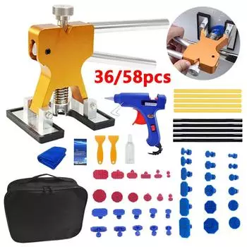 Набор для ремонта вмятин без покраски автомобиля. Набор инструментов для удаления вмятин на автомобиле. Набор инструментов для удаления вмятин на автомобиле без покраски.