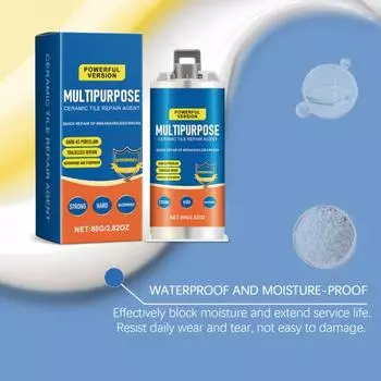 Набор для ремонта затирки швов плитки 80G со скребком и круглой наждачной бумагой