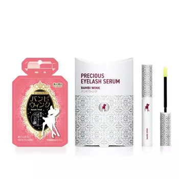 Набор для ресниц Bambi Wink Eyelash Serum 5 мл Добавка для ресниц 30 дней Внутренний и внешний набор для красоты Сделано в Японии [Полное веселье] +