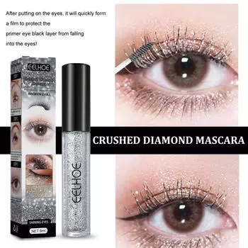 Набор для ресниц Sparkly Diamond Mascara Set Праймер Не размазывающая тушь для ресниц 8ml