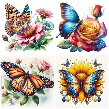 Набор для рисования по номерам на холсте DIY масляная живопись бабочка картина домашний декор стены H4503